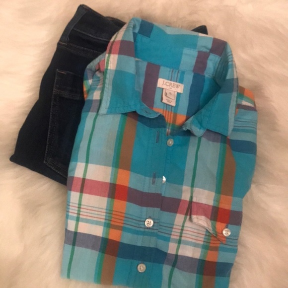 J Crew Plaid Top - Picture 2 of 2